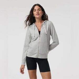 Vuori Women's Light Gray Zip-Up Hoodie